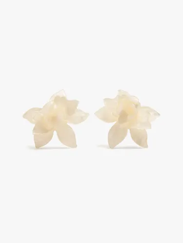 Flower Earrings With Embossed Detail 249914 — image 1
