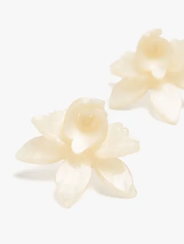 Flower Earrings With Embossed Detail 249914 — image 2