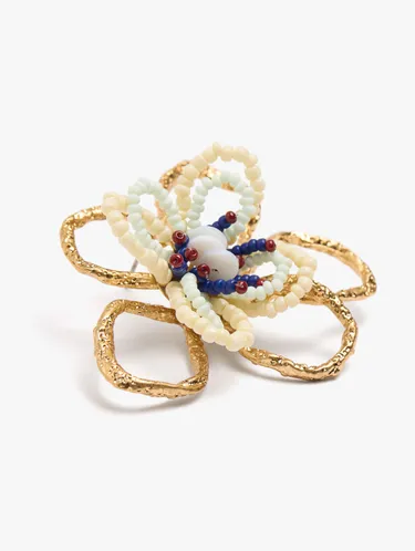 Maxi Flower Earrings With Beads 249919 — image 2