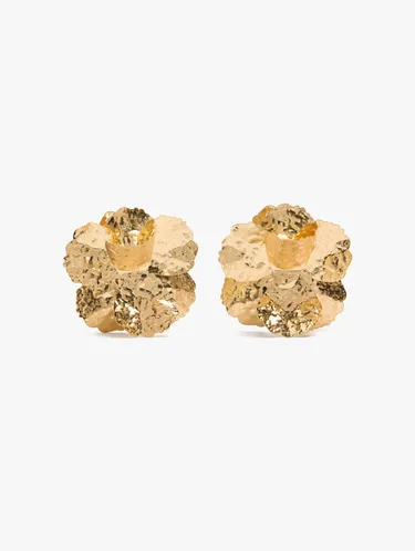Maxi Flower Earrings With Embossed Detail 249920 — image 1