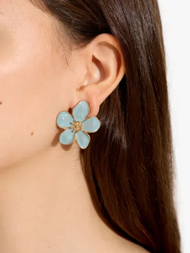 Maxi Flower Earrings With Enamel 249923 — image 3