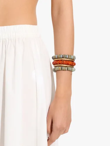 Set Of Elastic Bracelets With Shell Beads 249930 — image 3