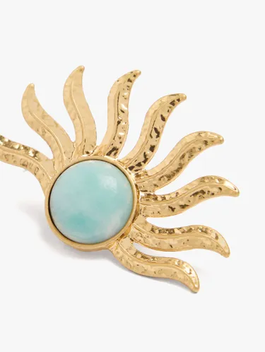 Maxi Sun Earrings With Stone 249934 — image 3