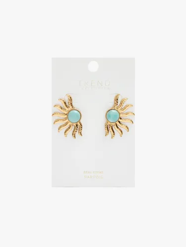 Maxi Sun Earrings With Stone 249934 — image 2