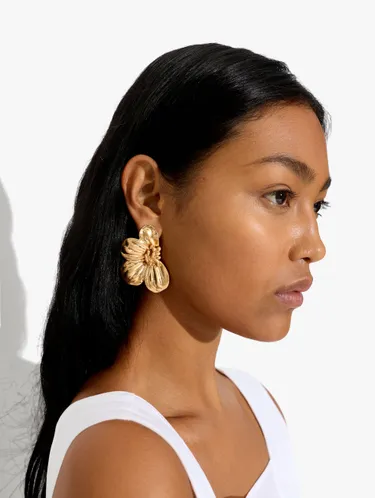 Maxi Half-Flower Earrings 249939 — image 3