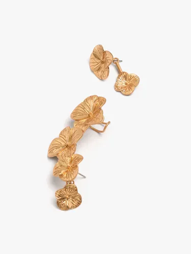 Asymmetric Earrings With Flowers 249940 — image 3