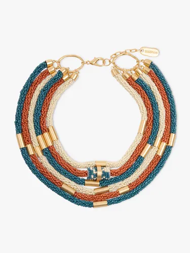 Multi-Collar Tubular Maxi With Beads 249943 — image 1