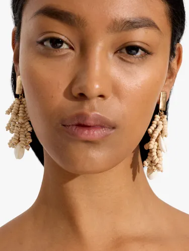 Earrings With Wood Beads And Shells 249948 — image 3