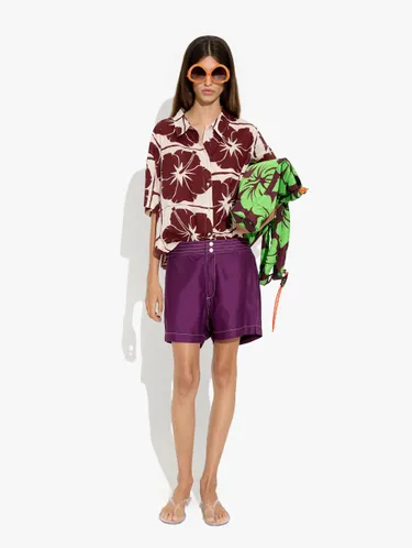 Shirt With Floral Printed 100% Cotton 250015 — image 1