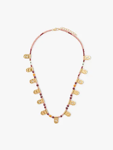 Short Necklace Of Glass Beads With Pendants 250149 — image 1