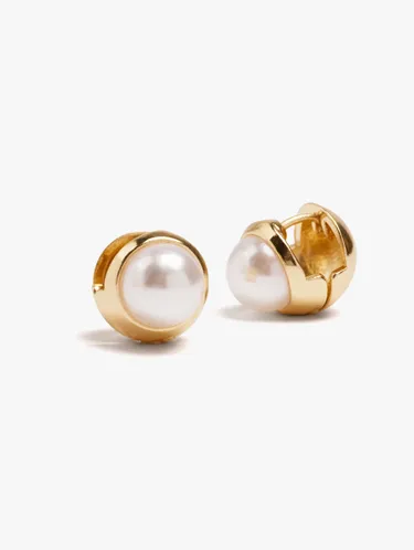Hoop Earrings With Pearls 250169 — image 2