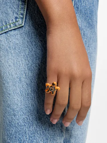 Ceramic Flower Ring With Enamel 250184 — image 3