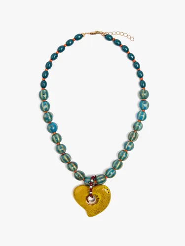 Necklace With Ceramic Beads And Heart 250188 — image 1