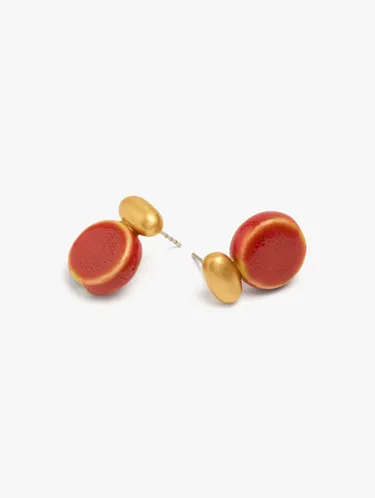 Round Ceramic Earrings 250193 — image 2