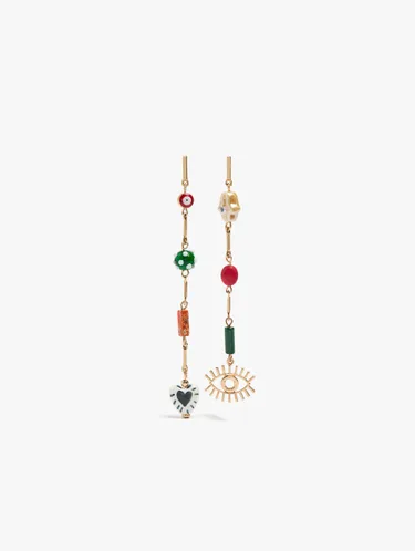 Long Bar Earrings With Ceramic 250201 — image 1