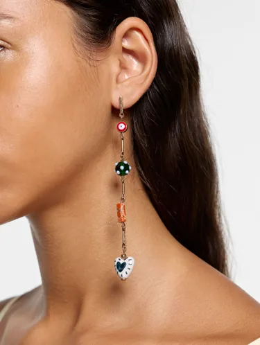 Long Bar Earrings With Ceramic 250201 — image 3