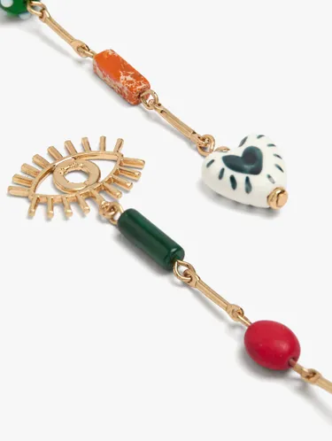 Long Bar Earrings With Ceramic 250201 — image 2