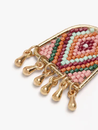 Hoop Earrings With Multicoloured Beads 250270 — image 2