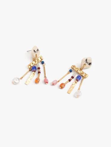 Long Earrings With Ceramic Beads 250277 — image 2