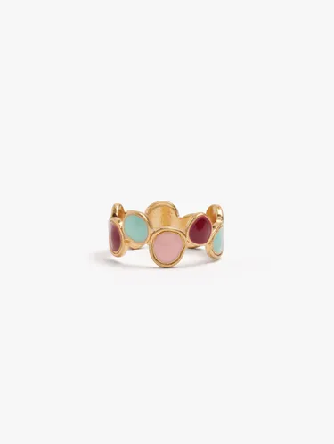 Ring With Oval Enamelled Shapes 250290 — image 1