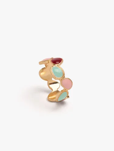 Ring With Oval Enamelled Shapes 250290 — image 3