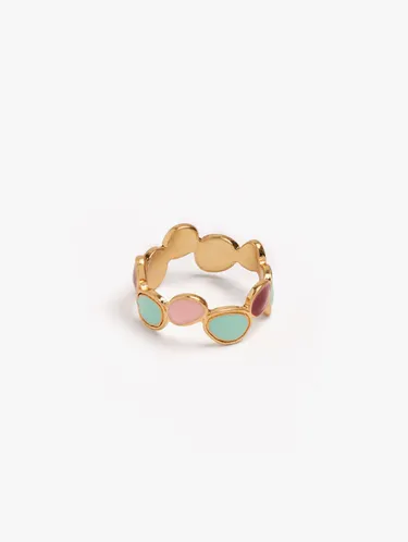 Ring With Oval Enamelled Shapes 250290 — image 2