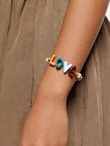 Elastic Bracelet With Ceramic And Enamel Love 250315 — image 3