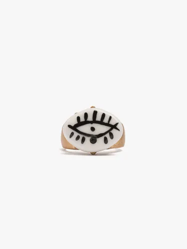 Ring With Ceramic And Eye 250316 — image 1