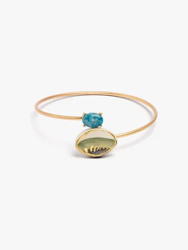 Crossed Bracelet With Stone And Ceramic 250329 — image 1