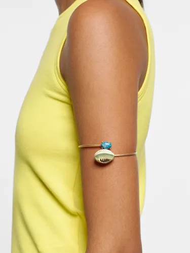 Crossed Bracelet With Stone And Ceramic 250329 — image 3