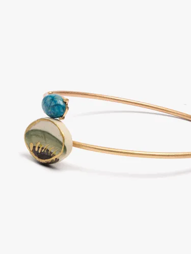 Crossed Bracelet With Stone And Ceramic 250329 — image 2