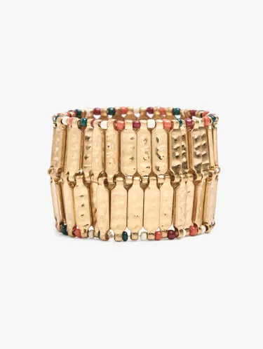 Wide Bracelet With Bars And Beads 250331 — image 1