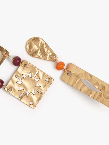 Asymmetric Earrings With Perforated Plates 250338 — image 2
