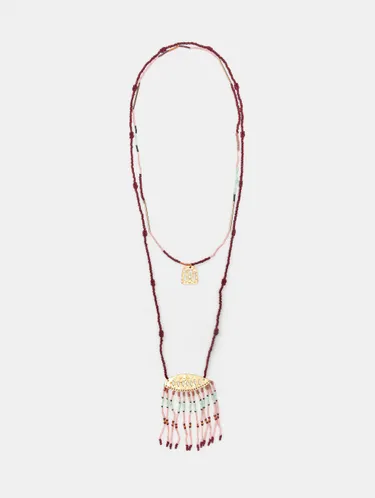 Two-Strand Necklace With Beads And Pendant 250344 — image 1