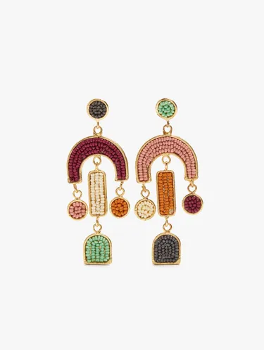 Asymmetric Earrings With Beads 250345 — image 1