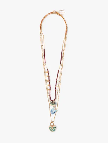 Set Of Three Necklaces With Ceramic Pendants 250399 — image 1