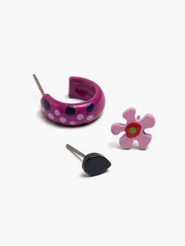 Set Of Resin Earrings With Enamel 250614 — image 2