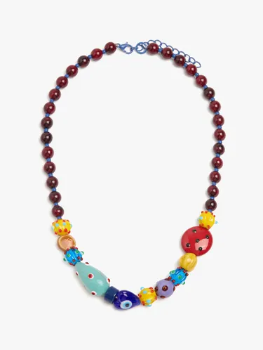 Multicolor Bead Necklace With Ceramic 250623 — image 1