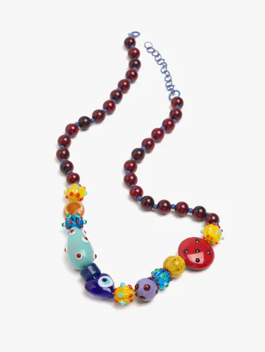 Multicolor Bead Necklace With Ceramic 250623 — image 2
