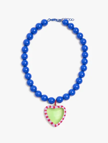Heart Bead Necklace With Enamelled Border 250639 — image 1