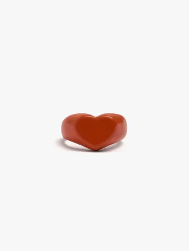 Enamel Heart Ring For Pinky 250670 — image 1