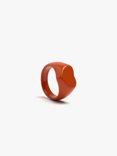 Enamel Heart Ring For Pinky 250670 — image 3