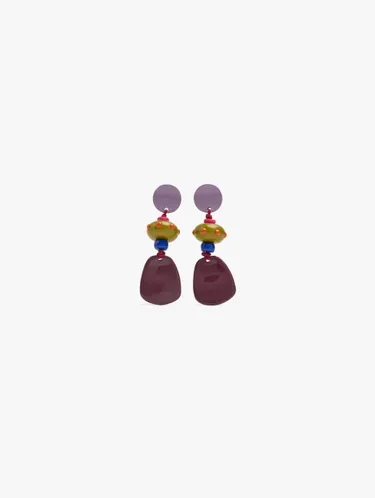 Geometric Enamel Earrings 250677 — image 1