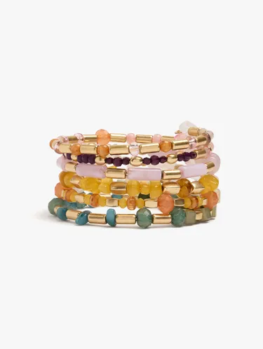 Multicolour Beads Spiral Bracelet 250769 — image 1