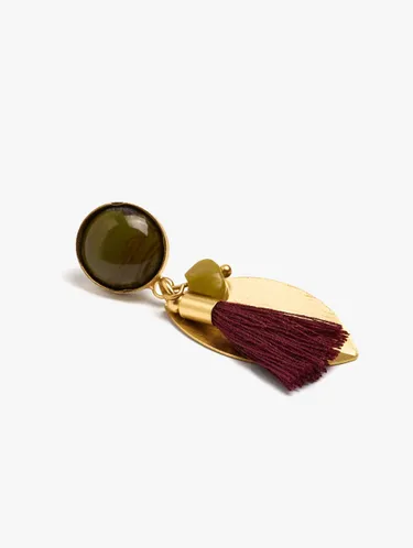 Long Earrings With Tassel And Petal 250772 — image 2