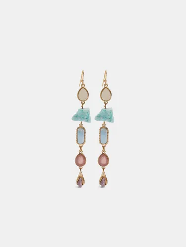 Long Earrings With Multicolor Stones 250781 — image 1