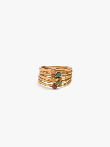 Set Of Rings With Multicolor Sphere Details 250783 — image 1