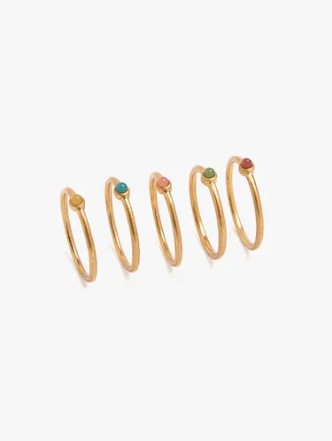 Set Of Rings With Multicolor Sphere Details 250783 — image 3