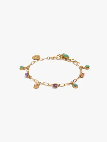 Ankle Bracelet Of Links With Stones 250784 — image 1