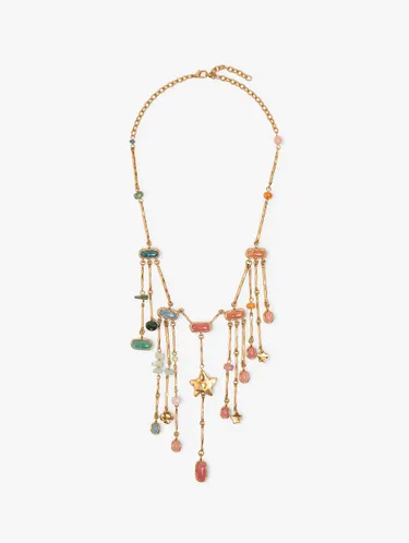 Necklace With Bars And Multicolor Stones 250785 — image 1